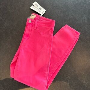 New with Tags L’Agence Margot High Rise Skinny coated denim In Rose size 25